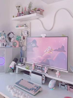 my 2025 setup 🫧🌟 #cozygaming #cozygamer #aesthetic #pcgaming #desksetup #sanrio #blackgamergirl #fyp 