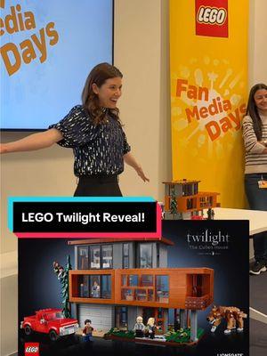 Revealing the new LEGO Twilight set at #FanMediaDays24 and it it looks AMAZING! 🤩 Designer Laura Perron walks us through all the details and this set is packed with them. #21354 Twilight The Cullen House releases on February 4th for $219.99 USD #lego #rlfm #legoset #legonews #legoideas #twilight #twilightsaga #edwardcullen 