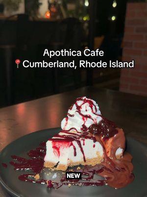 Apothica Cafe in Cumberland Rhode Island is a popular cafe by day but is now open at night with a delicious vegan menu. They have rotating dishes made with fresh and local ingredients. This is the perfect place to try something new!  #rhodeisland #rhodeislandfood #rhodeislandeats #veganfood 