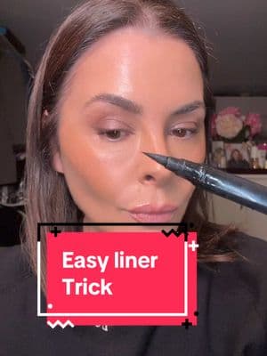 Eyeliner help #Eyeliner #eyelinertutorial #eyelinerhack #matureskinmakeup #makeupover40 #makeup #makeuptutorial #fyp 