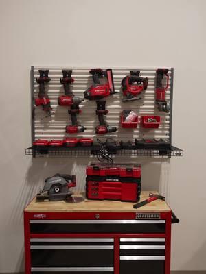 Tools? Store 'em on the VERSATRACK™ system. Sports equipment? VERSATRACK™ system. Lawn gear. VERSATRACK™ system. Dumbbells? Well, you get the idea. #CRAFTSMAN #CRAFTSMANTools #WeBuildPride #Storage #StorageHacks #VERSATRACK