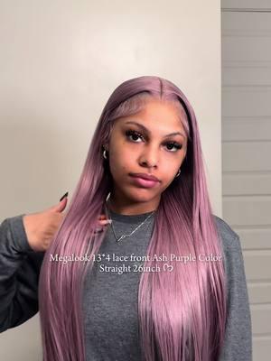 purple ash wig 🔗 in bio! (yes it came this color!) | @Megalook Hair @Megalookhair   #fyp #gluelesswig #gluelesswigtutorial #gluelesswiginstall #gluelesswig #wiginstalltutorial #wiginstall #brownhair #wigtok #wigtutorial #wiginstall #purplehair #purplewig #wiginfluencer #wigsreview