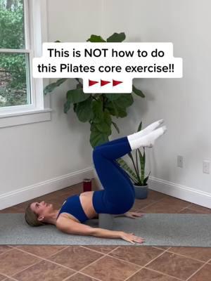 Fix your form - get results. Don’t make this mistake with Pilates core exercises!! #pilatesabs #pilatescore #pilatesinstructor 