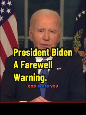 Thank you President Biden! #presidentbiden #farewellladdress #youdiditjoe #trumpisunfit #stopimperialism #voteblue #stopproject2025 #trumpisaconvicted🍇ist #trumpisaconvictedfelon #shouldvevotedblue #godsaveamerica #dwightdeisenhower 