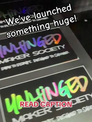 THE RESPONSE TO UNHINGED MAKER SOCIETY HAS BEEN AMAZING! 🖤 In case you for some reason haven't heard: @Dawn Marie and I have been working for months on creating @Unhinged Maker Society  It's a membership designed for creative business owners who want real-world tools, support, and a community that’s not afraid to get a little unhinged while building something amazing. This isn’t about following a cookie-cutter plan or pretending business is easy. It’s about giving you the mindset, strategies, and resources to grow YOUR business in a way that works for YOU. Here’s what’s inside: ✨ Monthly Challenges to help you push boundaries and try new things. ✨ Business Tools and Strategies that are practical and easy to implement. ✨ Social Media Help with tips for creating content that connects with your audience. ✨ A Supportive Community of other business owners to share wins, ideas, and advice. ✨ And so much more! If you’re tired of feeling stuck or overwhelmed and want to build your business with confidence, this is for you. Founding Member pricing is just $19/month until January 31! We’d love to have you join and see how this can help you take your creative business to where you want it to go. 🖤 Link to sign up is in my bio. Let us know if you have any questions—we’re happy to chat! #GetUnhinged #unhingedmakersociety #makersoftiktok #creativeentrepreneur #handmadebusiness #laserbiz #laserbusiness #sidehustle 