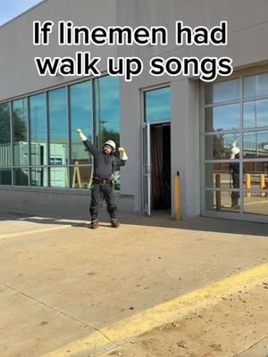 If linemen had walk up songs >>> #electricallineman #tradesman #trades #tradeschool #tradeswoman 