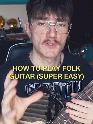 How to play folk guitar (super easy) #guitar #guitarist #guitartutorial #guitartalk #folkguitar #folkmusic #indiemusician #bedroomproducer #beginnerguitar #guitarlessons 