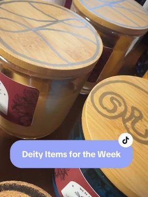 Deity Items for the Week 🫶🏻 #witch #witchtok #deitytok #hellenicpolytheist #hellenicpolytheism #fyp #deitycandle #deityofferings #deityperfume 