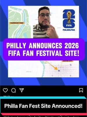 Philadelphia has already announced their Fan Festival site for the 2026 FIFA World Cup! #weare26 #somos26 #CopaMundial #worldcup #2026worldcup #mundial2026 #wearephiladelphia #philly #phila