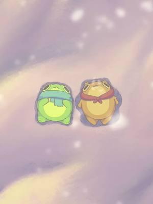 Came out of hibernation to enjoy the winter wonderland ☃️💕 . . . . . . . . . #animation #frog #toad #procreate #kawaii #cuteart #winter #wallpaper 