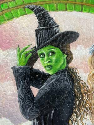 Ride or Die 🩷💚 #wicked #elphaba #glinda #paintedpurse #arianagrande #cynthiaerivo 