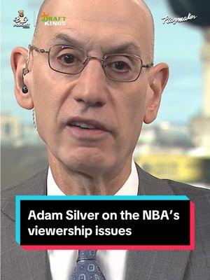 Adam Silver on the NBA’s viewership issues:  “There’s never been more engagement in the NBA than there is at this moment.” #NBA #views #hoops #adamsilver #shaq #anthonyedwards #lebron #tv #tnt #nbaleaguepass #fyp 