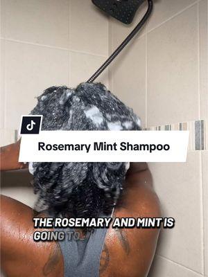 Healthy scalp=Healthy hair. Rosemary Mint Shampoo is great for cleansing your scalp, remove buildup and help with follicles stimulation for hair growth.  Try this on your next wash day.  #washday #rosemarymint #type4hair #coilyhair 