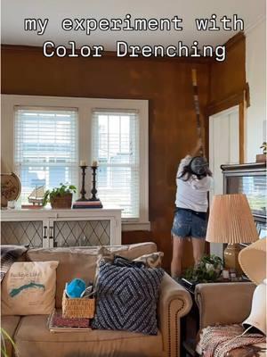 This color was cool before it was cool. 😂 I painted this room before Pantone announced their 2025 color. I love it. You don’t have to. ❤️ #colordrenching #livingroom #lakehouseliving #itsjustpaint 