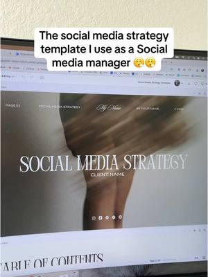 This social media strategy template is my holy grail as a social media manager ✨🤍  56 pages of customization! Available in my b!o 🔗🤩  #socialmediamanager #socialmediamanagement #socialmediamanagerlife #socialmediamanagertips #socialmediamarketingstrategy #socialmediamarketing #digitalmarketing #strategytemplate #socialmediastrategy 