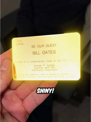 McDonald’s Gold Card #McDonalds #billgates 