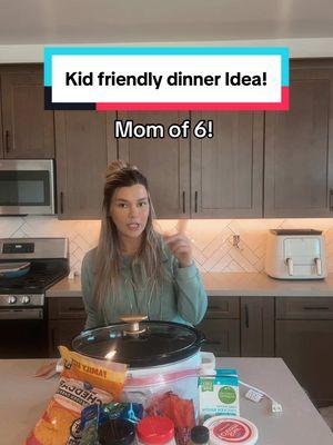 Easy dinner Idea for kids! #crockpotdinner #dinneridea #DinnerIdeas #dinnerrecipes #dinnerforkids #makedinnerwithme #momof6 #twinmom #momofmultiples #MomsofTikTok 