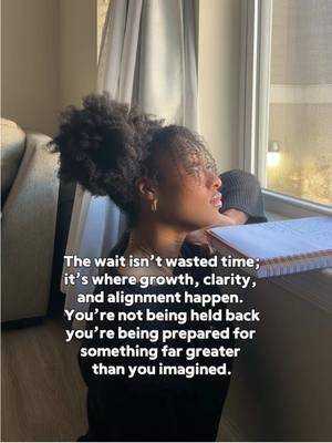 The wait isn’t a setback; it’s preparation. Growth happens in the in-between moments. Keep the faith, keep moving forward, and know that what’s meant for you is already making its way into your life. ✨ #KeepGrowing #ManifestYourDreams #trustyourjourney 