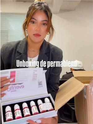 Nos llegaron los productos de permablend 🤩🙌 #unboxing #cejas #micropigmentacion 