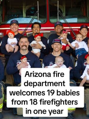 The #Chandler #FireDepartment in #Arizona grew by 19 in 2024, when several of their #firefighters welcomed #babies — including a set of #twins. Now they're sharing their joy with the country. #DavidMuir reports. Read more at the link below.  #WorldNewsTonight #AmericaStrong #News 