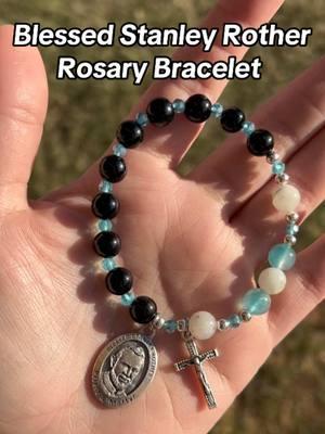 Blessed Stanley Rother Rosary Bracelet is available now! 📿 #rosary #crystalbracelets #rosarybracelet #stanleyrother #blessedstanleyrother #martyr #guatemala🇬🇹 #oklahoma #saints #divinelytimedesigns 