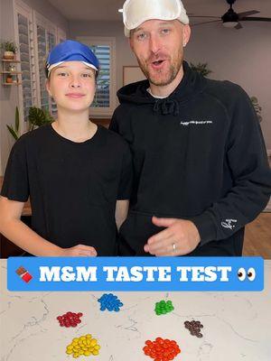 Do M&M’s taste different for each color?  #mm #tastetest 