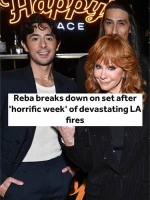 Reba breaks down on set after 'horrific week' of devastating LA fires #RebaMcEntire #happyplace #LAFires #LAWildfires #californiafires #CaliforniaWildfires