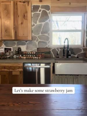 Literally the 3rd thing today I spilt 🫠🤣 #homemadejam #strawberryjam #washingfruit #homestead #ks #recipes #kitchen 