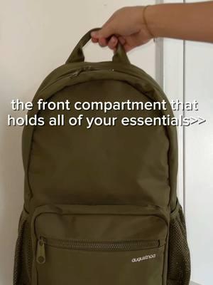 A front compartment that got me like 😍😍😍 #augustnoa #carryitall #PackLikeAPro #bestbackpack #commuterlife #comuterbag #WhatsinMyBag #TravelEssentials 