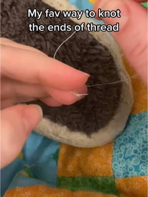 Perhaps I have trust issues, but I always knot my thread when hand sewing. #sewingtiktok #howtosew #mendingmatters #mendclothes #sewingtips #onthisday 