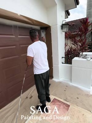 Spraying Doors.                          #sagapaintinganddesign @Titan Paint Sprayers #fyp #exterior #tiktokpainter #painting #color #trending #satisfying #titancontractorsprayer #titan440 