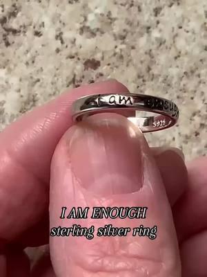 I am enough ring in 925 Sterling silver #rings #ringtok #iamenough #newyearfinds #ttstastemakers #ttslevelup #tiktokshopnewyearnewaura #tiktokshopmademebuyit #spotlightfinds  #tiktokshopyearendsale #tiktokshoplastchance #tiktokshopholidayhaul #treasurefinds #dealhunters  #makemyyear #holiday #newyear #newseasonessentials #freshforwinter #toptierjanuary #holidayhaul #viralpicks #newarrivals #viralgifts #mostloved #ttsdelight #freshforwinter #luxurygifting #giftguide #ttsholidayhaul #fitforsuccess #TikTokShop #giftideas #ttsdelightnow #newyearnewaura #giftforher #giftforhim #mademyyear #tiktokshopcreatorpicks #fashionlookbook #electronicsweek #winterwardroberefresh #christmasgift  #winterfinds  #tiktokshopjumpstartsale #giftsforher #giftsforhim #ValentinesDay #mothersday #FathersDay #tiktokshopcreatorpicks #lovelanguage #seasonalgems #tiktokshoploveatfirstfind 