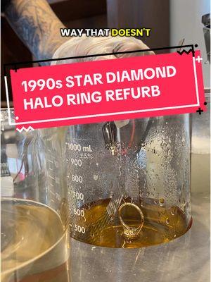 Fixing up a unique halo ring to give it new life! #mjvjewelry #vintagejewelry #benchjeweler 