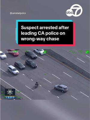 A felony suspect was arrested after leading police on a chase in the North Bay – starting in Rohnert Park and ending in San Rafael. The felony suspect drove the wrong way on Highway 101 until police forced a crash. #carchase #sanrafael #policechase #abc7news 