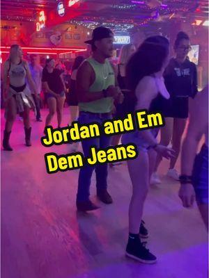 @Jordan 🦆 rockin’ dem jeans with @Em 😎 #jordanwtd #emwtd #wonkytonkdancing #demjeans #cancuncantina #maryland #linedance #fyp 