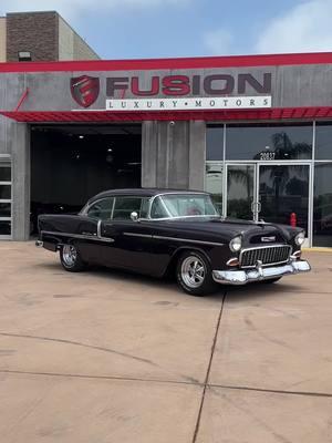 1955 Chevrolet Bel Air finished in an elegant Metalic Purple and powered by a 406 small-block Chevy Engine  #belair #chevrolet #vintagechevrolet #garagegoals #classicchevrolet #55belair #57belair #classiccars #fusionmotorcompany 