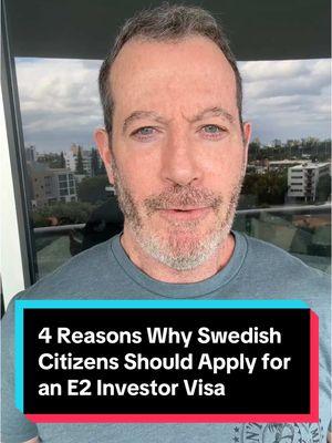 Here are 4 reasons why Swedish citizens should apply for an E2 investor visa to the United States: 1. Entrepreneurial Opportunities The E2 visa allows Swedish entrepreneurs to invest in and manage a business in the U.S.  This is appealing if you aim to expand your business operations, tap into the vast U.S. market, or start a new venture in an environment known for its entrepreneurial spirit. 2. Favorable Investment Climate The U.S. offers a robust business environment with access to large consumer markets, advanced infrastructure, and a highly skilled workforce.  3. Flexible Residency The E2 visa does not have a maximum stay period because it can be renewed indefinitely long as your U.S. business is operational and compliant.  4. Family Inclusion E2 visa holders can bring their spouse and unmarried children under 21 to the U.S.  Spouses of E2 visa holders are also eligible for work authorization. I’m Joseph Bovino, US immigration and business attorney serving clients worldwide and specializing in E2 visas. Use the link in my bio to schedule a consultation. And follow for more. #immigrationlawyer #immigrationattorney #e2visa #usimmigration #usimmigrationlawyer #fy #fyp #e2visalawyer #immigration #joebovino #josephbovino #bovinolawgroup #immigrationlaw #investorvisa 