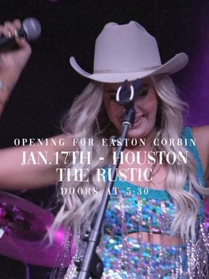 Y'all come on out and join us at The Rustic in Houston, TX! 🤠 I'll be opening for Easton Corbin TOMORROW! Tix selling quick, grab yours now! Link in bio 🎟️ #lostinthecountry #eastoncorbin #houston #htx #country #countrymusic #therustic