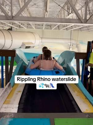 This rhino’s got speed! 🦏💦 Hang on tight for one wild ride on Rippling Rhino. 🌊 #KalahariResorts #Waterslide #RipplingRhino 