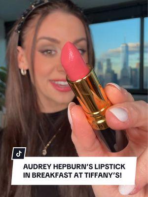 AUDREY HEPBURN’S LIPSTICK IN BREAKFAST AT TIFFANY’S?! 😱 @revlon Pink in the Afternoon  ib @Erin Dugan Jurchak  #makeup #revlon #audreyhepburn 