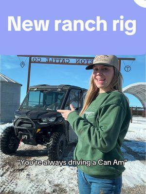 New ranch rig!! @Can-Am Off-Road #agtalkwithalex #rancher #canamdefender 