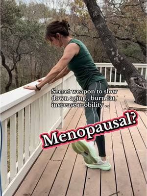 Over 45 and menopausal?  Strength training is your secret weapon to burn fat, slow down aging, boost mobility, and increase your quality of life and longevity.  Are you following me?  #menopausesupport #onlinefitnesscoach #fitnessover50 #AgingStrong #61 #nogymneeded 