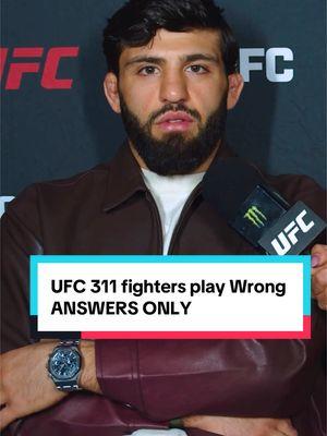 Wrong answers only UFC 311 edition! Arman Tsarukyan and Merab Dvalishvili had me cracking up Lol. Jiri Prochazka and Renato Moicano were so funny! #UFC #mma #armantsarukyan #merabdvalishvili #jiriprochazka #renatomoicano #islammakhachev #ninadrama #kickboxing #boxing #muaythai #muaythaifighter #muaythaifighter #wronganswersonly #taekwondo #jiujitsu #brazilianjiujitsu #jiujitsugrappling #jiujitsulifestyle #wrestling #wrestlingtiktok #wrestlingtok #fit #fitness #grappling #karate #armenia #armenian #armeniantiktok #georgia