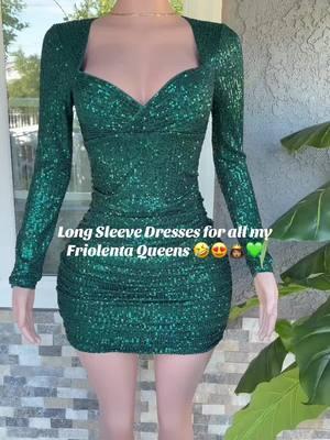 angie dress 💚 #emeralddress #longsleevedress #fypage #viralvideo 