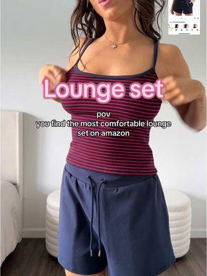 amazon lounge set! it’s in my amazon storefront! #amazonfinds #amazonfashion #amazonfavorites #loungewear #loungeset #loungesets #cuteloungewear #matchingset #matchingloungewear 