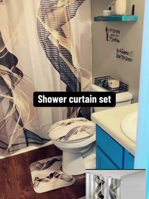 Abstract line pattern shower curtain set#TTDelightNow #GiftGuide #yawdgurl #tikTokMadeMeBuyIt #