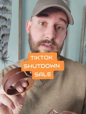 TikTok Shutdown Sale 📣 Quick Announcement. Leather bracelets and leather pup collars. Everything on Sale. #leathergoods #mensleather #leatherjewelry #jewelryformen #menswear #onsale #tiktoksale #Leather #handmadeproducts 