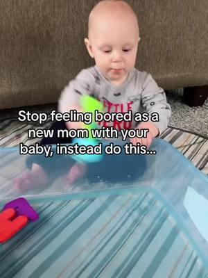 Baby play activities were so helpful for me with every baby I’ve had.  #maternityleave #4thtrimester #newmama #firsttimemom #6monthsold #babyactivities 