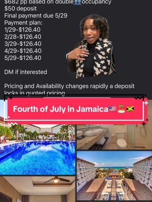 DM ME TODAY‼️#fourthofjuly #jamiaca🇯🇲 #destineddestinationsTA #destineddestinations #travel #allinclusiveresort #luxurytraveltok 