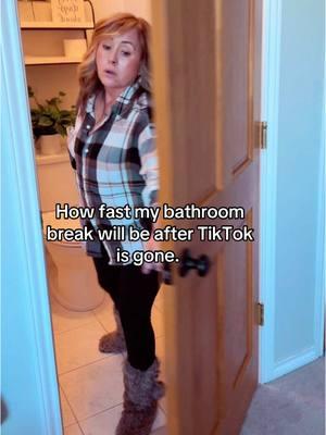 There's just not gonna be much to do in there anymore. #momtok #fypage #bathroombreak #relatable #mamasoftiktok #grandmas 